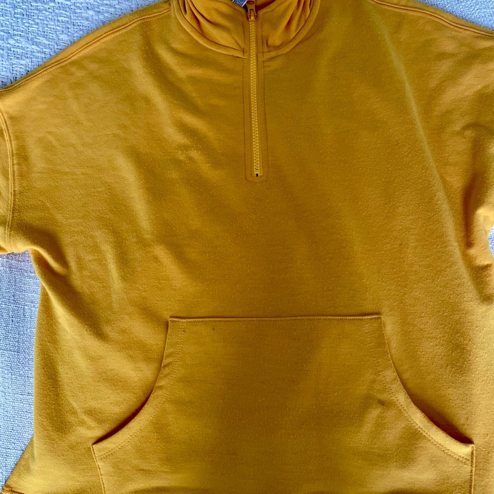 Simons Golden Zip-Up Sweater